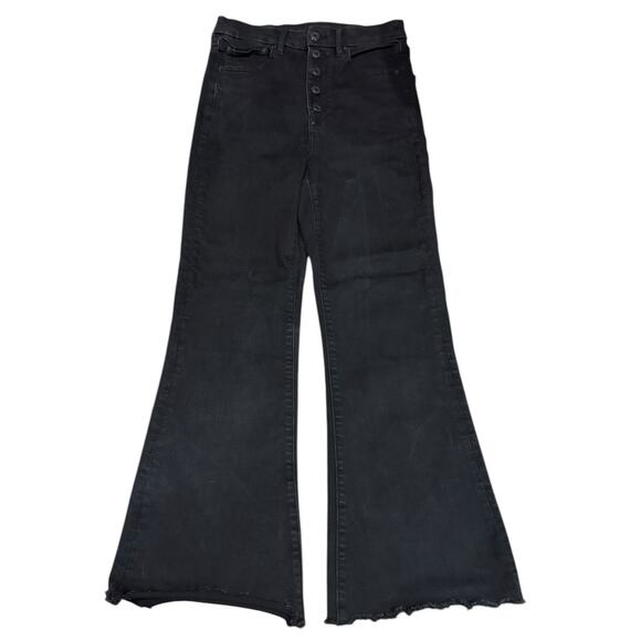 AE Next Level Curvy High-Waisted Flare Jean black size 6 - Picture 2 of 12